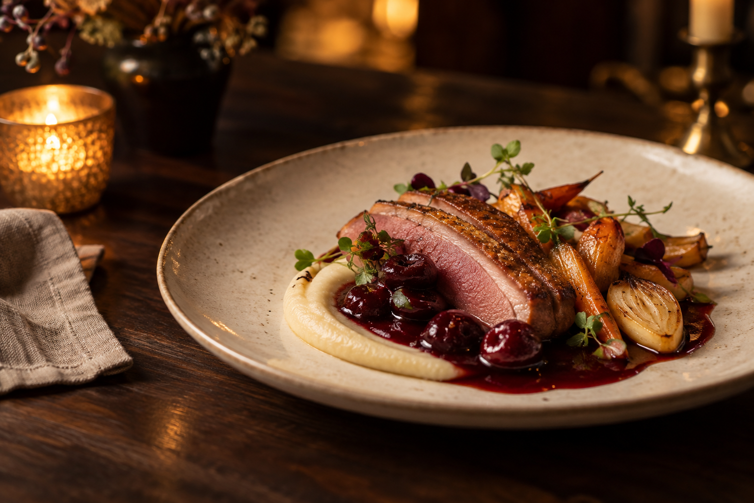 Autorské jídlo české restaurace Sametový Talíř
